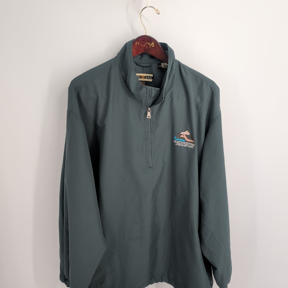 North Ends Ezem System Northwestern‎ A Wildlife Park 1/4 Zip Jacket Teal Size XL